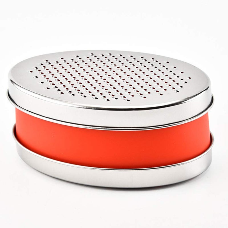LVOERTUIG Stainless Steel Cheese Grater with Airtight Food Storage Container & Lid - Multi-Purpose Kitchen Tool for Grating Cheese, Vegetables, Ginger, and Citrus Fruits - Ideal for Home & Picnic Use - Image 3